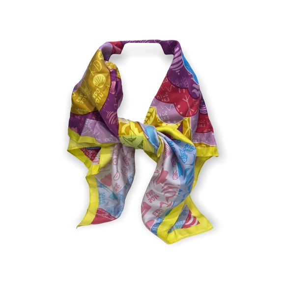 Expo 2014 Colourful Square Silk Scarf - Picture 9 of 17